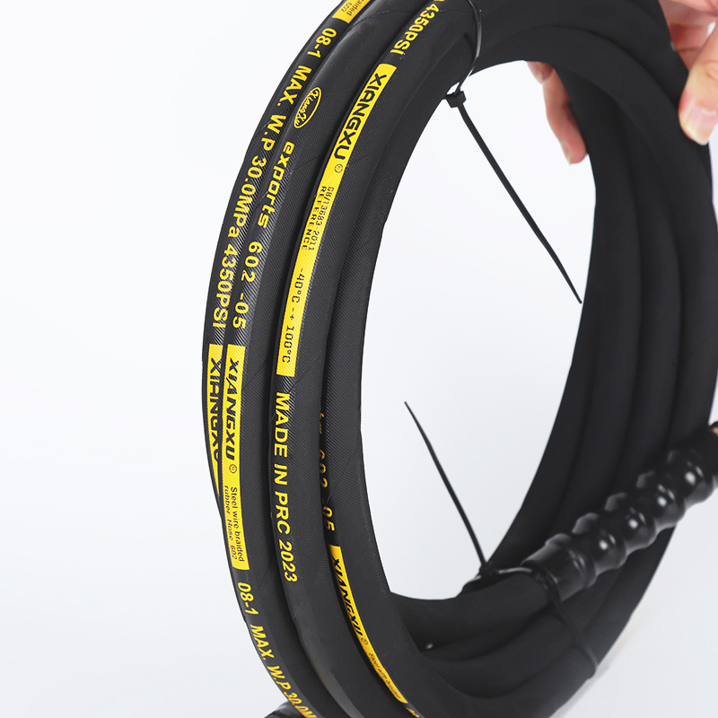 Moș de spălare a mașinii de înaltă presiune furtun de cauciuc de cauciuc